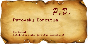 Parovsky Dorottya névjegykártya
